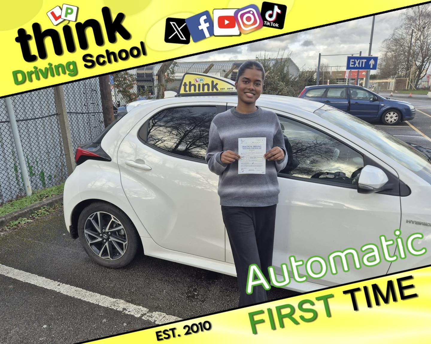 Passed with think driving school January 2026 and left this 5 star review