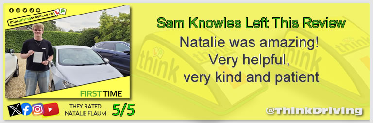 Driving School Godalming  Passed with think driving school October 2025 and left this 5 star review