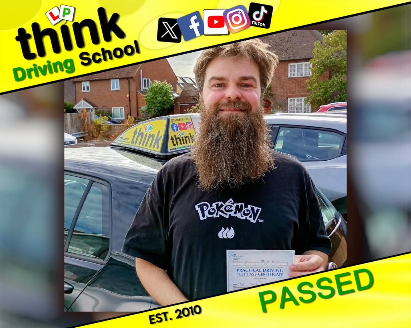 Driving School Farnborough Passed with think driving school September 2026 and left this 5 star review