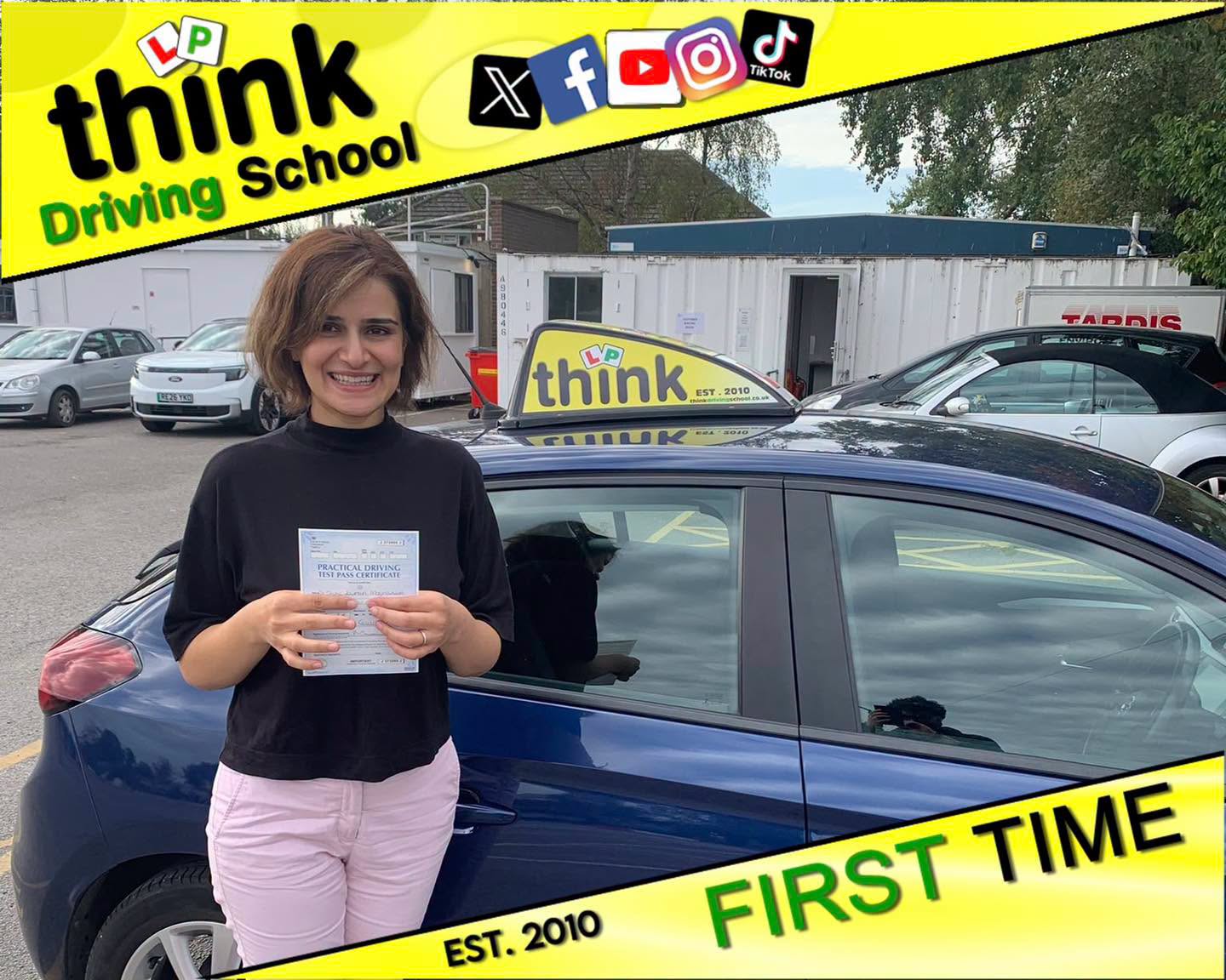 Driving School Farnborough Passed with think driving school September 2026 and left this 5 star review