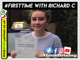 5 Star review of think Driving School Passed with think driving school in September 2018 and left this 5 star review
