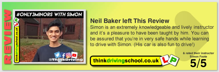 5 Star review of think Driving School Passed with think driving school in September 2018 and left this 5 star review