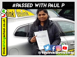 5 Star review of think Driving School Passed with think driving school in November 2018 and left this 5 star review