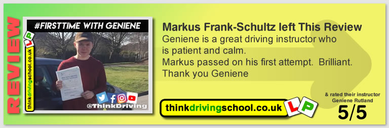 Passed with think driving school in February 2019 and left this 5 star review