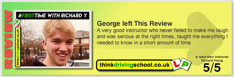 Passed with think driving school in January 2020 and left this 5 star review