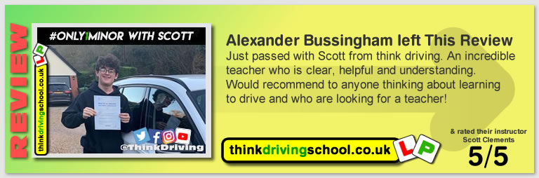 Passed with think driving school in January 2020 and left this 5 star review