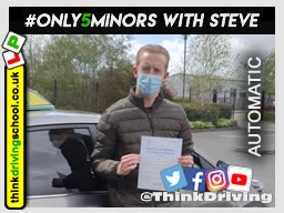 Passed with think driving school May 2021 and left this 5 star review