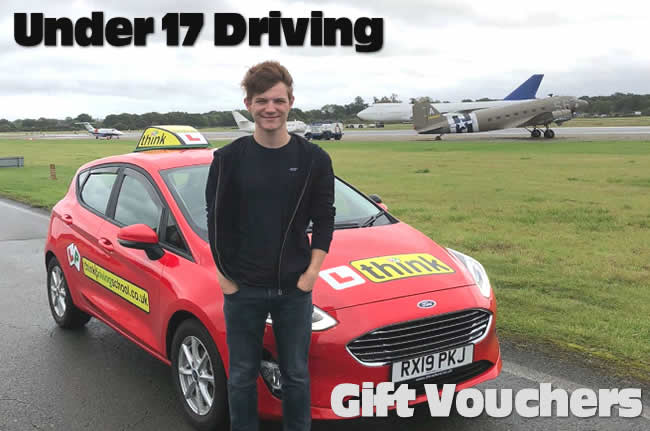 3 Happy under 17 learners after their 2 hour sessions at dunsfoold park with think driving school