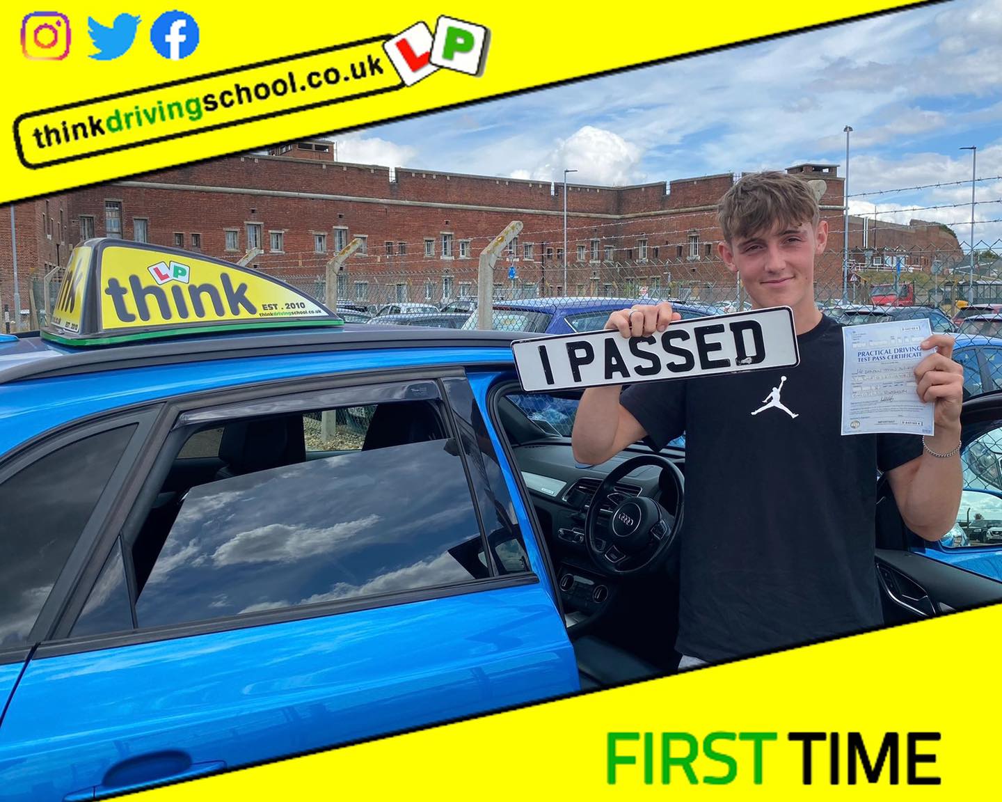 Driving School Camberley pass Photo Passed with think driving school August 2022 and left this 5 star review