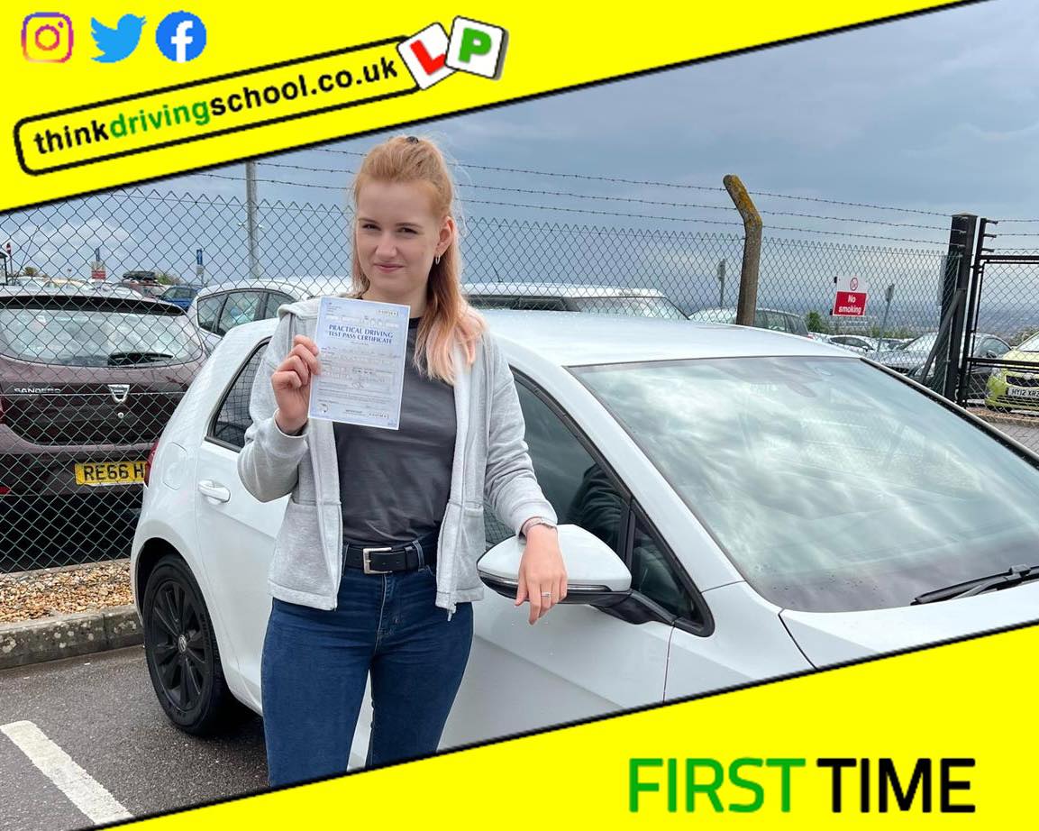Driving School Camberley pass Photo Passed with think driving school August 2022 and left this 5 star review