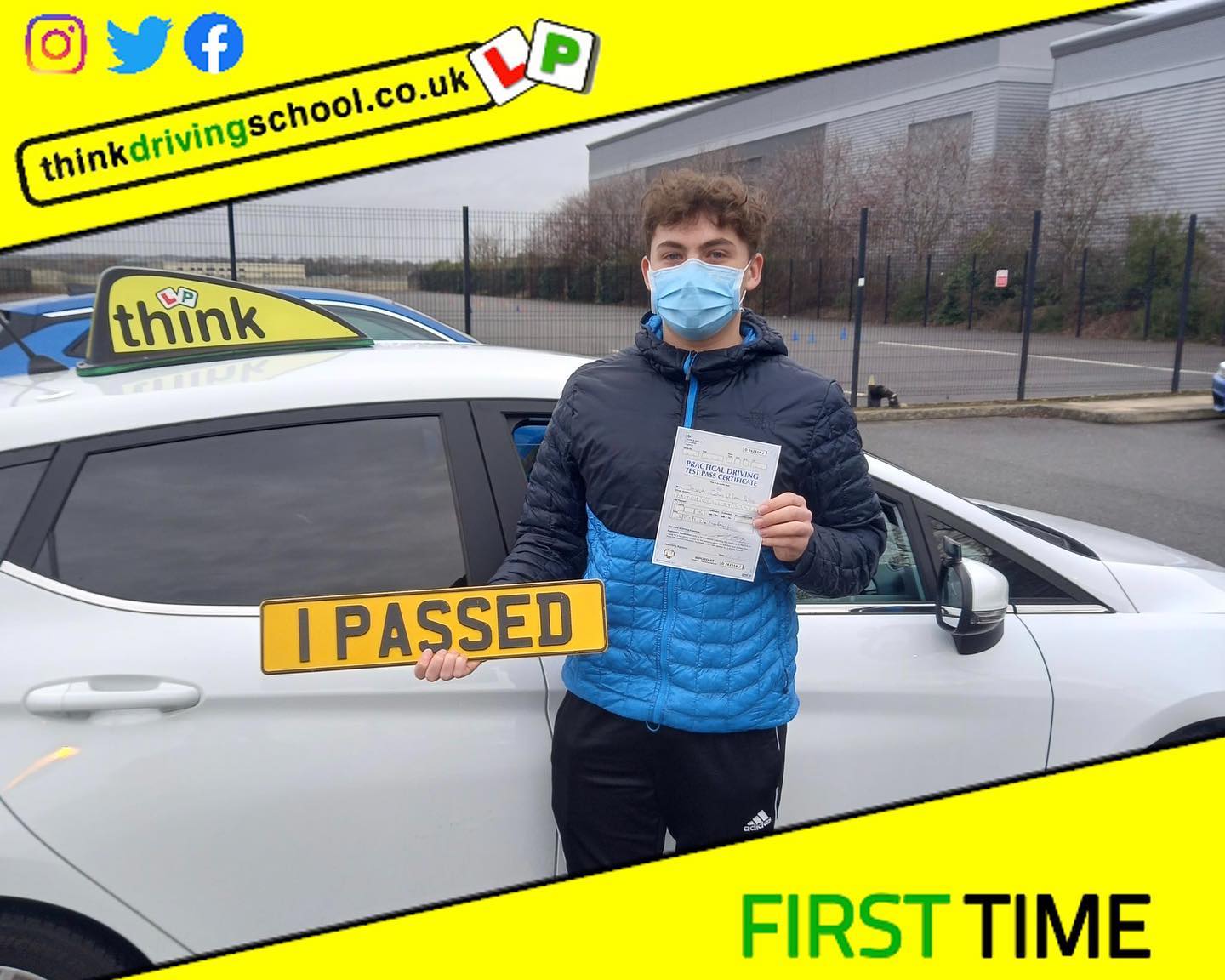 Driving School Bracknell pass Photo Passed with think driving school February 2022 and left this 5 star review