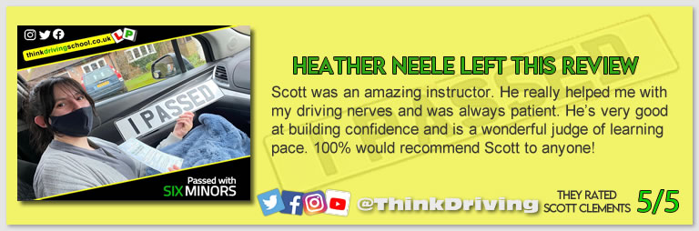 Driving School Bracknell pass Photo Passed with think driving school January 2022 and left this 5 star review
