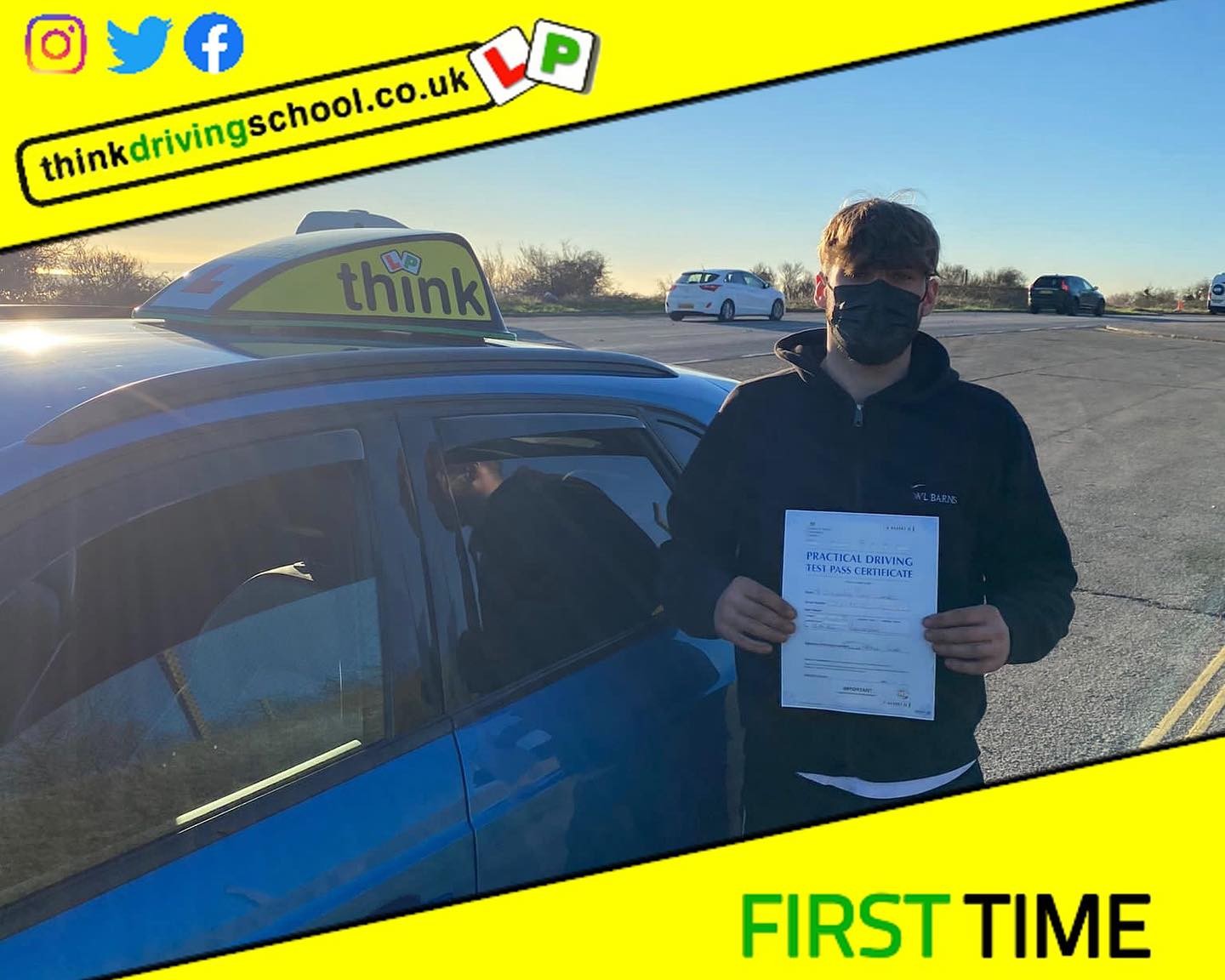 Driving School Bracknell pass Photo Passed with think driving school January 2022 and left this 5 star review