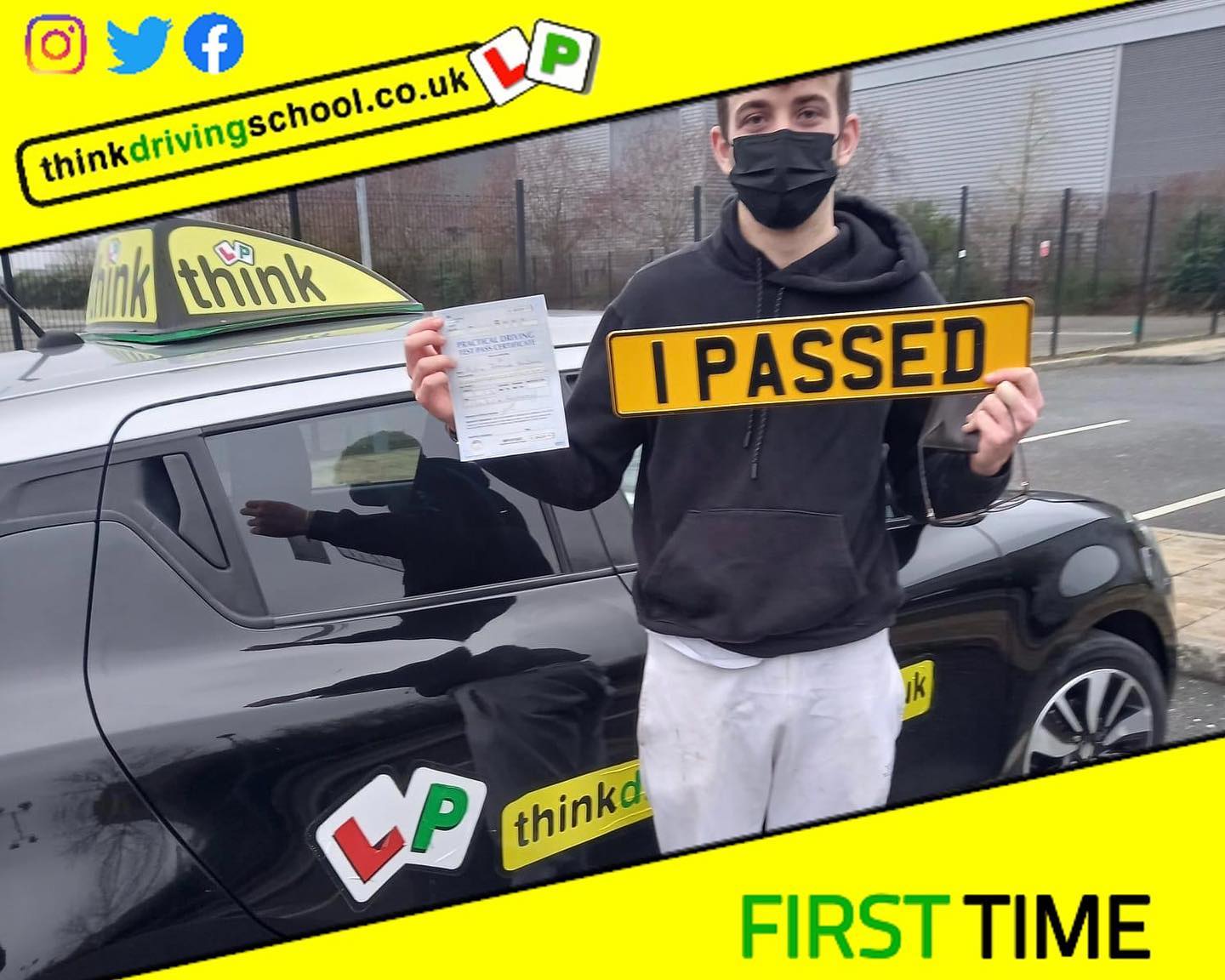 Driving School Bracknell pass Photo Passed with think driving school January 2022 and left this 5 star review