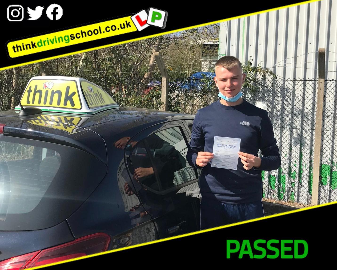 Driving School Bracknell pass Photo Passed with think driving school March 2022 and left this 5 star review