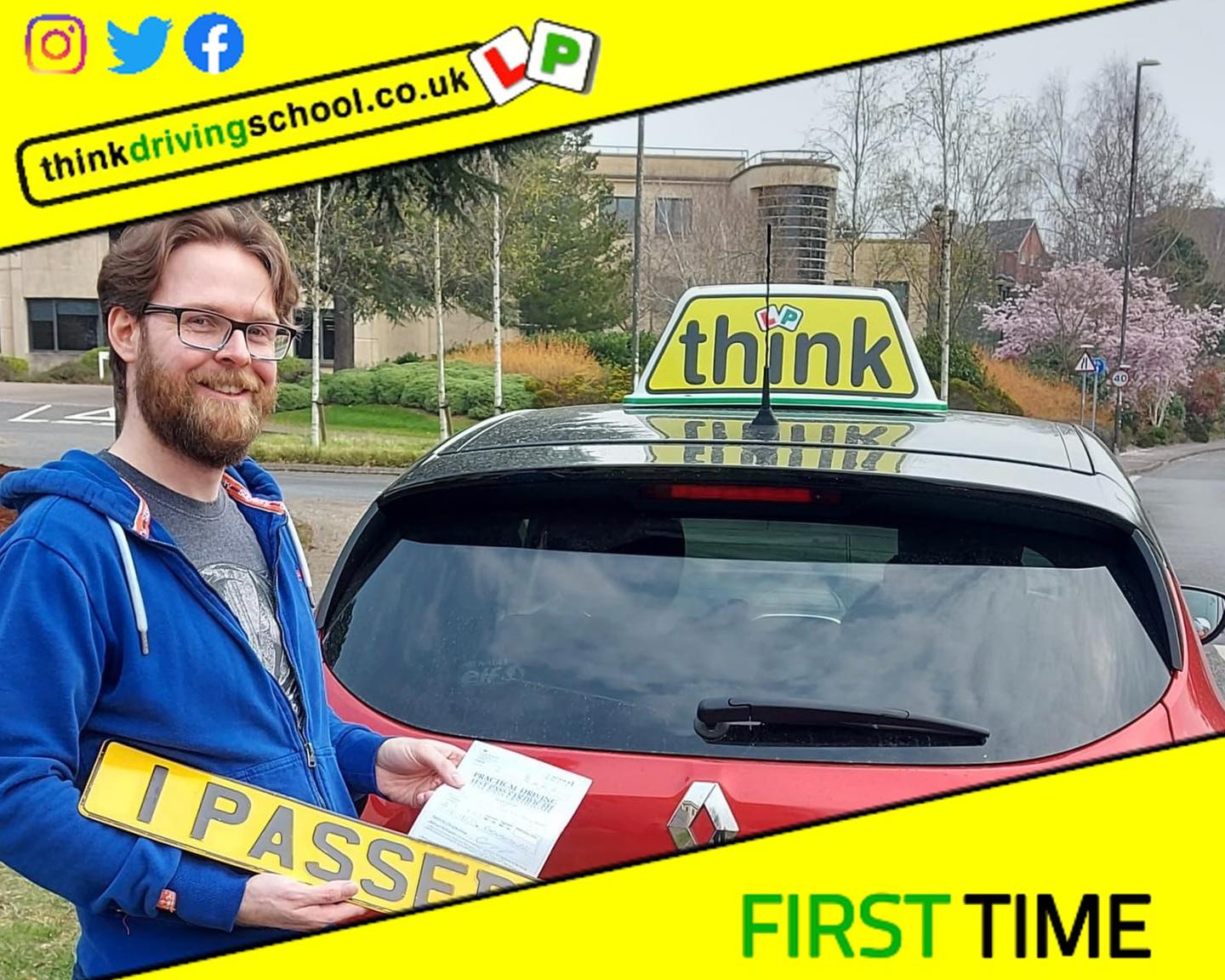 Driving School Bracknell pass Photo Passed with think driving school March 2022 and left this 5 star review