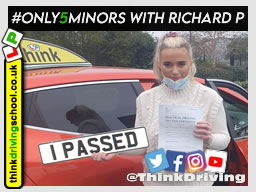 Passed with think driving school November 2021 and left this 5 star review
