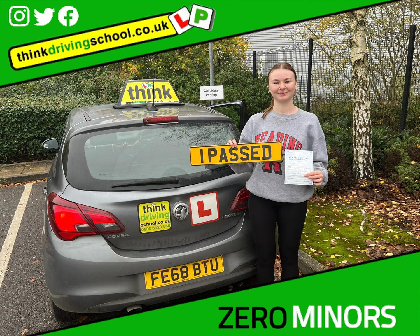 Stuart very happy learner who passed with think driving school 