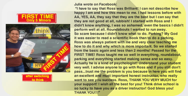driving lessons Guildford Ross Dunton think driving school