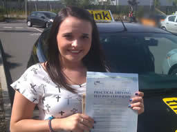 Jessica bracknell happy driving school lesson learner