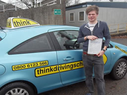 Happy learner that passed in 2012 with think drivng school