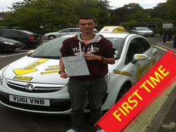 Happy learner that passed in 2012 with think drivng school