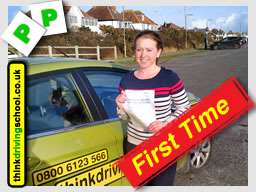 WELL DONE Steph from Wickham who passed yesterday FIRST TIME with Lee @ www.thinkdrivingschool.co.uk & only 5 minors