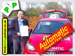 passed with think driving school trailer lessons