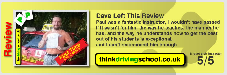 Dave passed and left this review of Watford driving instructor paul power