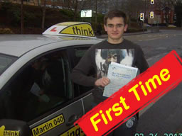 john from farnborough passed firs time with martin hurley ADI