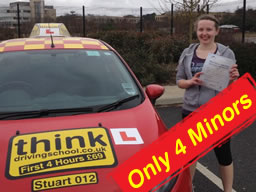 lucy from bordon passed after drivng lessons with stuart webb of think driving school
