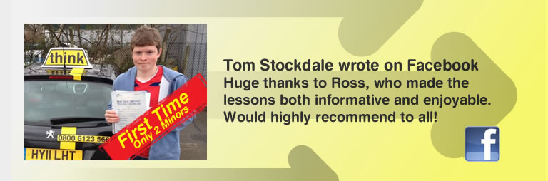 tom stockdale left a 5 star review of think drivnig school and ross dunton
