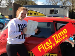 claudia from whitley passed with clive at think drivng school