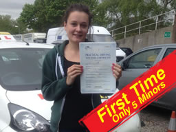sarah passed after drivng lessons in headley with wendy mclaren