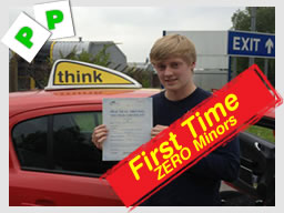 corey from guildfrod passed first time and with zero minors with clive tester
