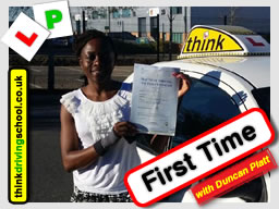 Passed with think driving school in November 2016