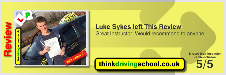 Passed with think driving school in March 2017 and left this review