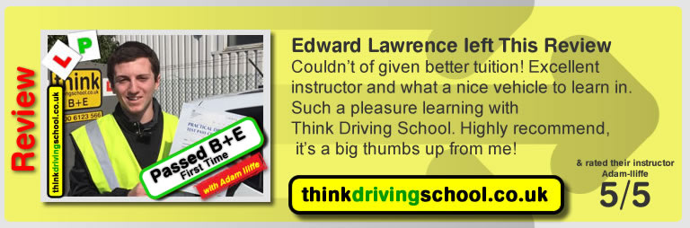 Congratulations Phillip from Hook on passing B+E today FIRST TIME (only 2 minor driver faults) after instruction with adam iliffe