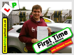 Passed with think driving school in May 2017 and left this review