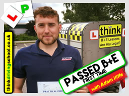 Passed with think driving school in July 2017 B+E Trailer lessons 