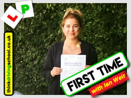 Passed with think driving school in July 2017 and left this review