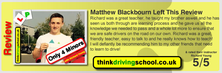 Passed with think driving school in August 2016