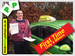 adam shirley passed FIRST TIME with driving instructor in alton ian weir adi