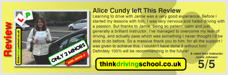 Samantha left this awesome review of think drivng school
