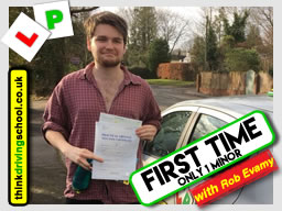 Passed with think driving school in Jauary 2018 and left this review