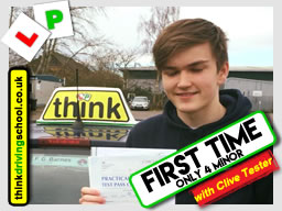 Passed with think driving school in Jauary 2018 and left this review