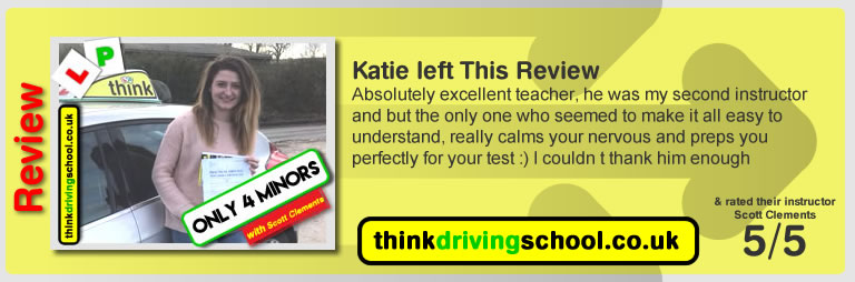 Passed with think driving school in February 2018 and left this review