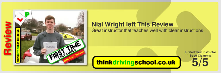 Passed with think driving school in February 2018 and left this review