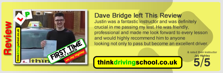 Passed with think driving school in February 2018 and left this review