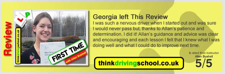 Passed with think driving school in March 2018 and left this 5 star review